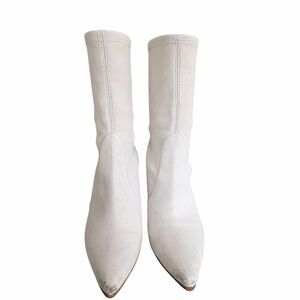 Stuart Weitzman White Heeled ankle Boots